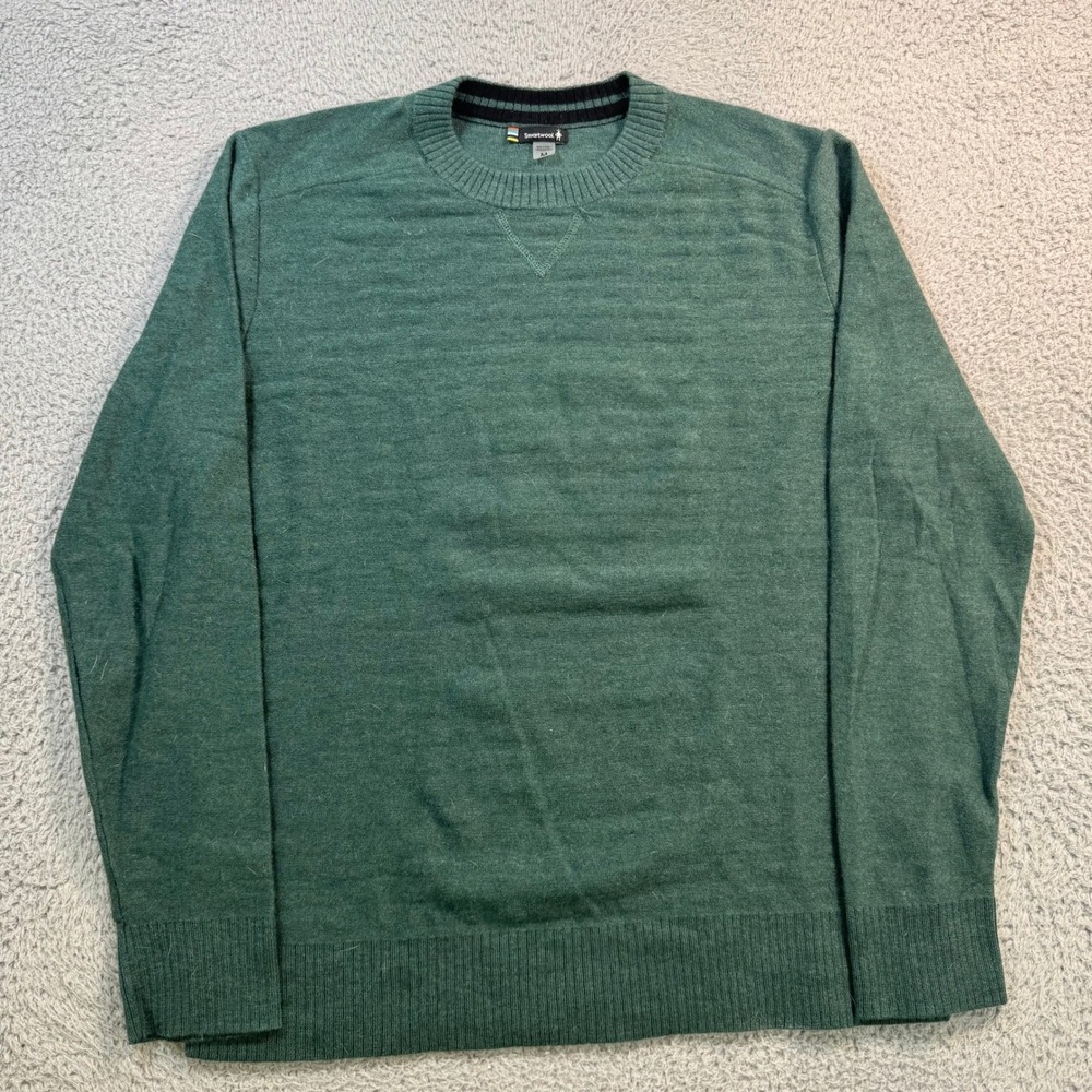 Smartwool Mens Medium Green Wool Blend Crewneck Sweater VN506482